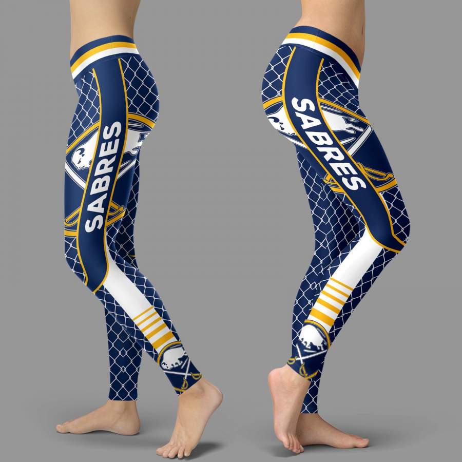 Single Small Line Circle Stylish Fashion Buffalo Sabres Leggings