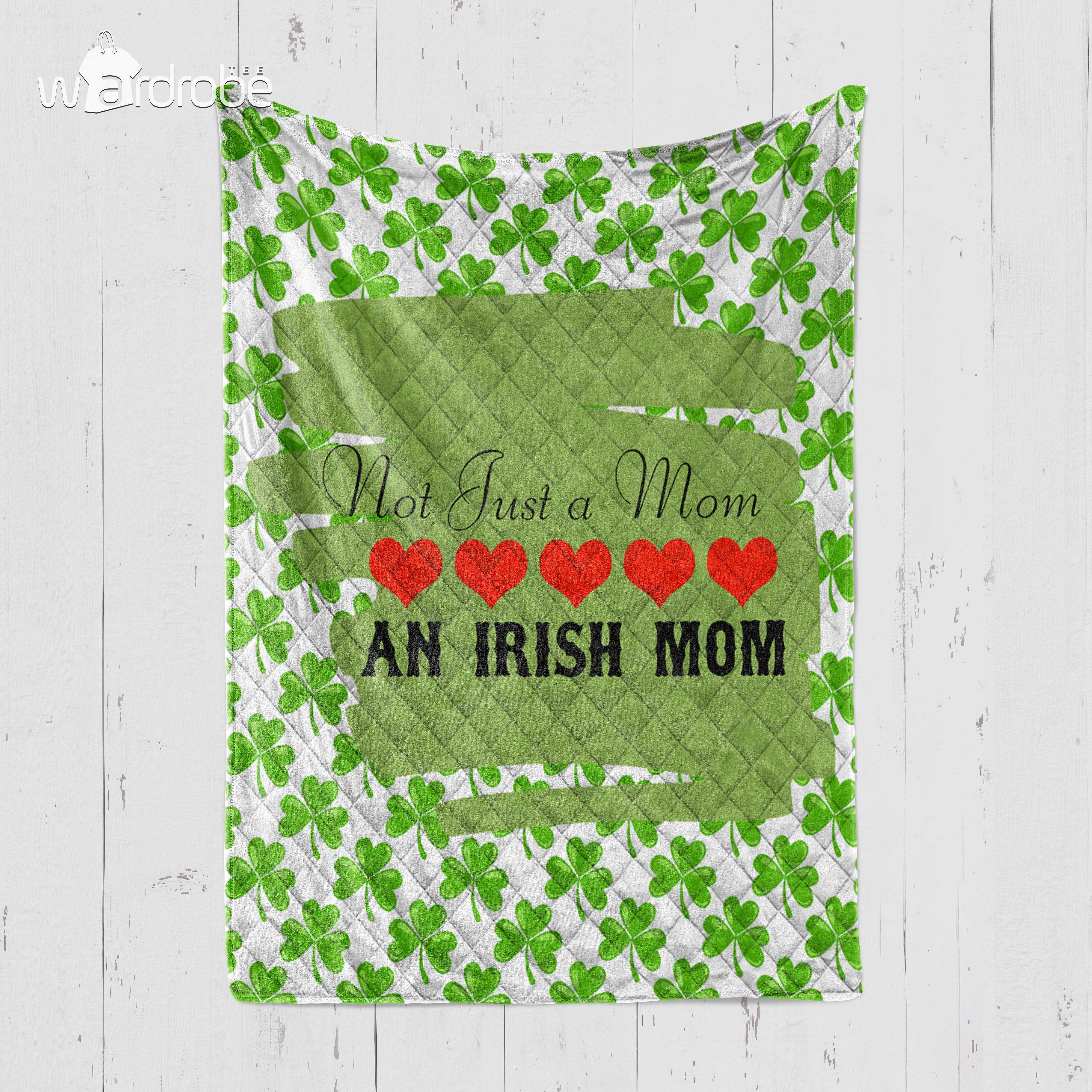 Custom Blanket Personalized Blanket – Not Just A Mom An Irish Mom – Quilt Blanket