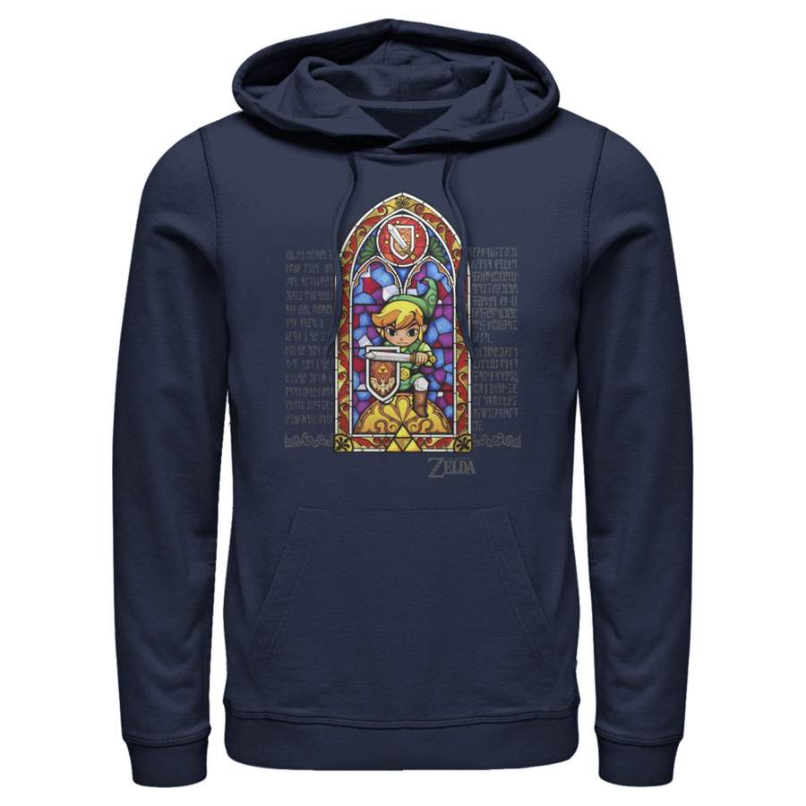 Nintendo Men’s Legend of Zelda Stained Glass  Lightweight Hoodie