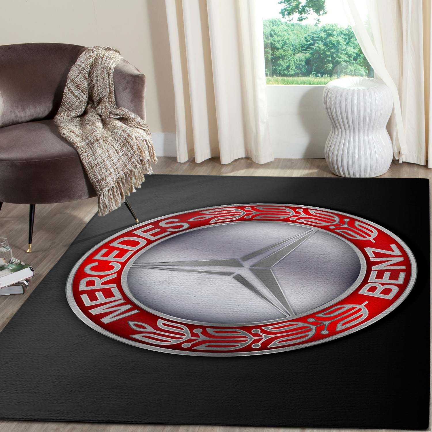 Mercedes Logo SuperCars Area Rugs Living Room Carpet FN161204 Local Brands Floor Decor