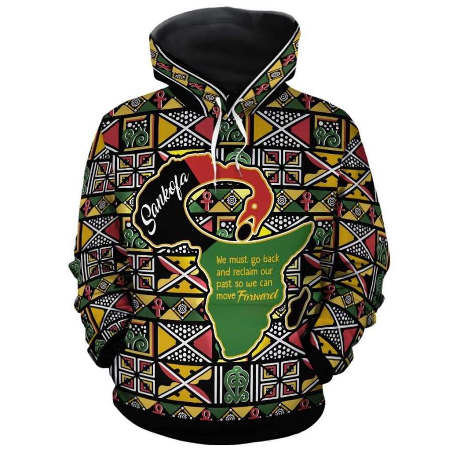 Sankofa Africa Map All-over Hoodie