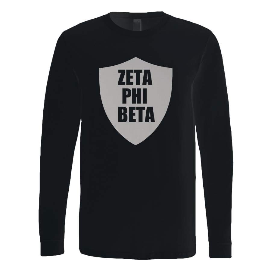 Zeta Phi Beta Crest Long Sleeve T-Shirt Tee