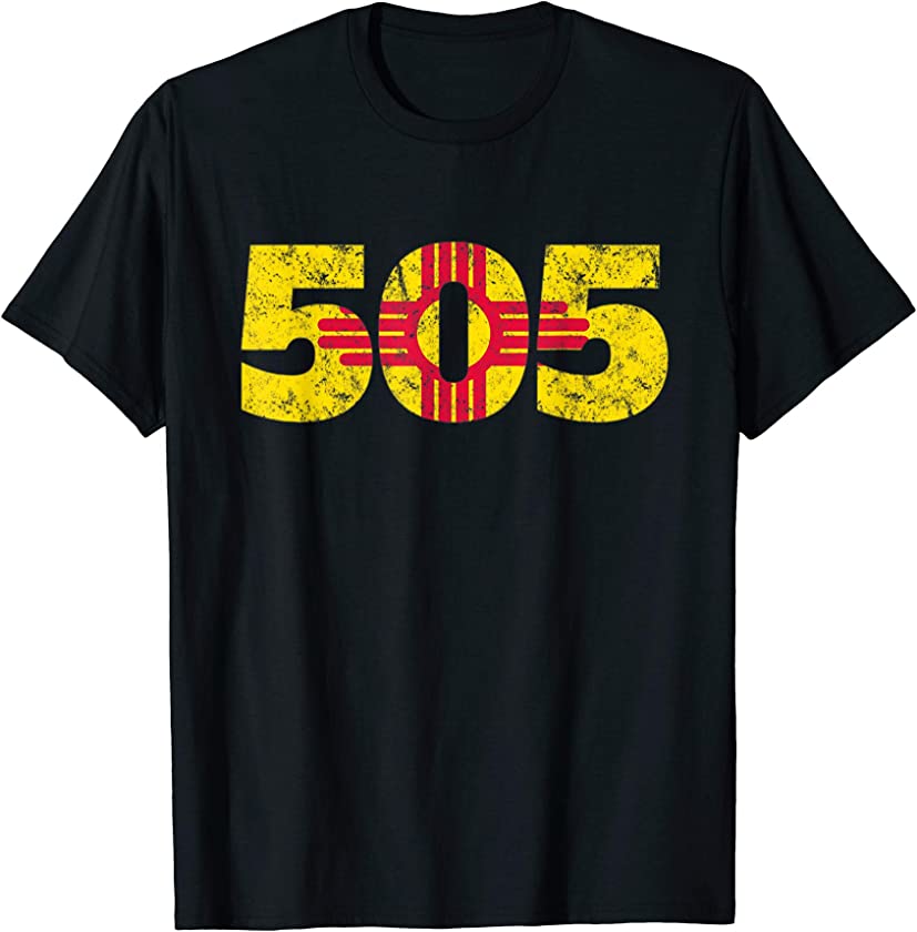 505 New Mexico Zia T-Shirt Vintage Distressed T-Shirt