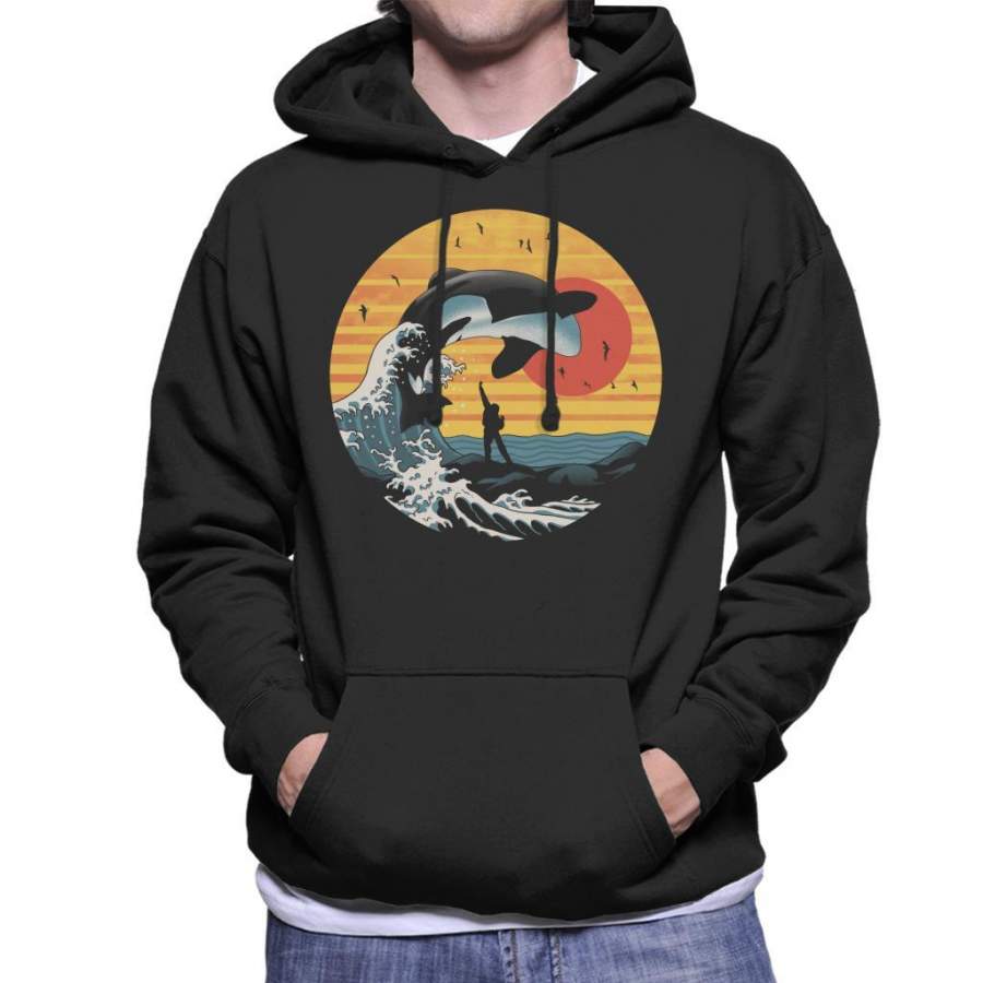 The Great Killer Whale Free Willy Men’s Hooded Sweatshirt