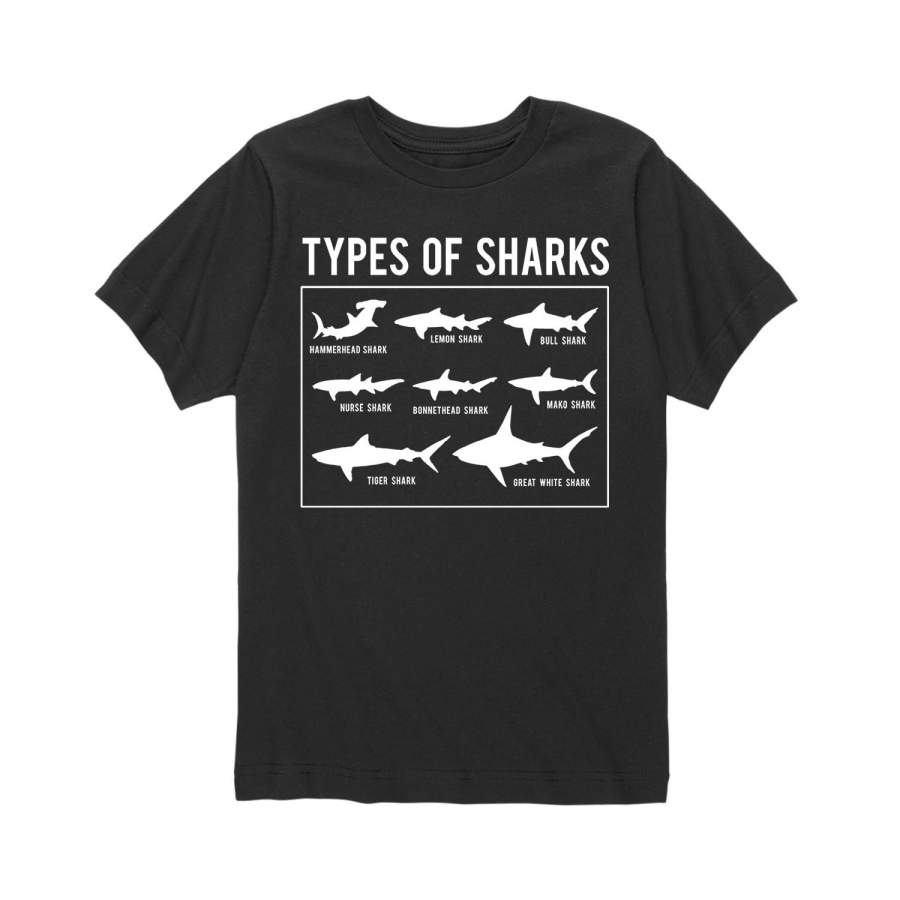 Types Of Sharks – Toddler Short Sleeve T-Shirt