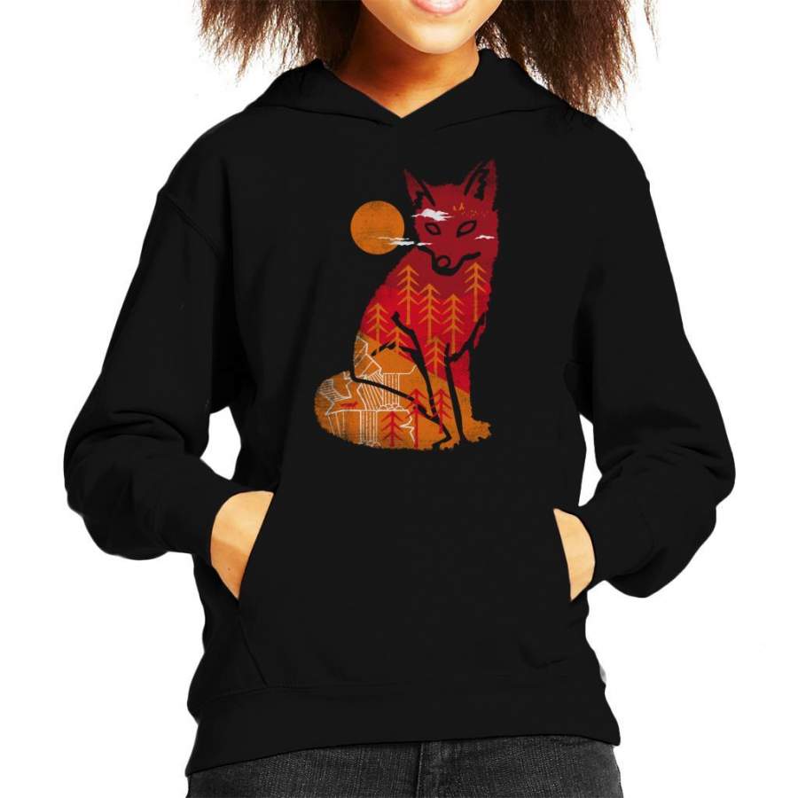 Wild Fox Forest Kid’s Hooded Sweatshirt