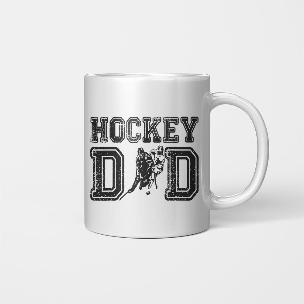 Vintage Ice Hockey Dad Player Daddy Cool  Father’s Day Mug Ceramic White 11oz 15oz