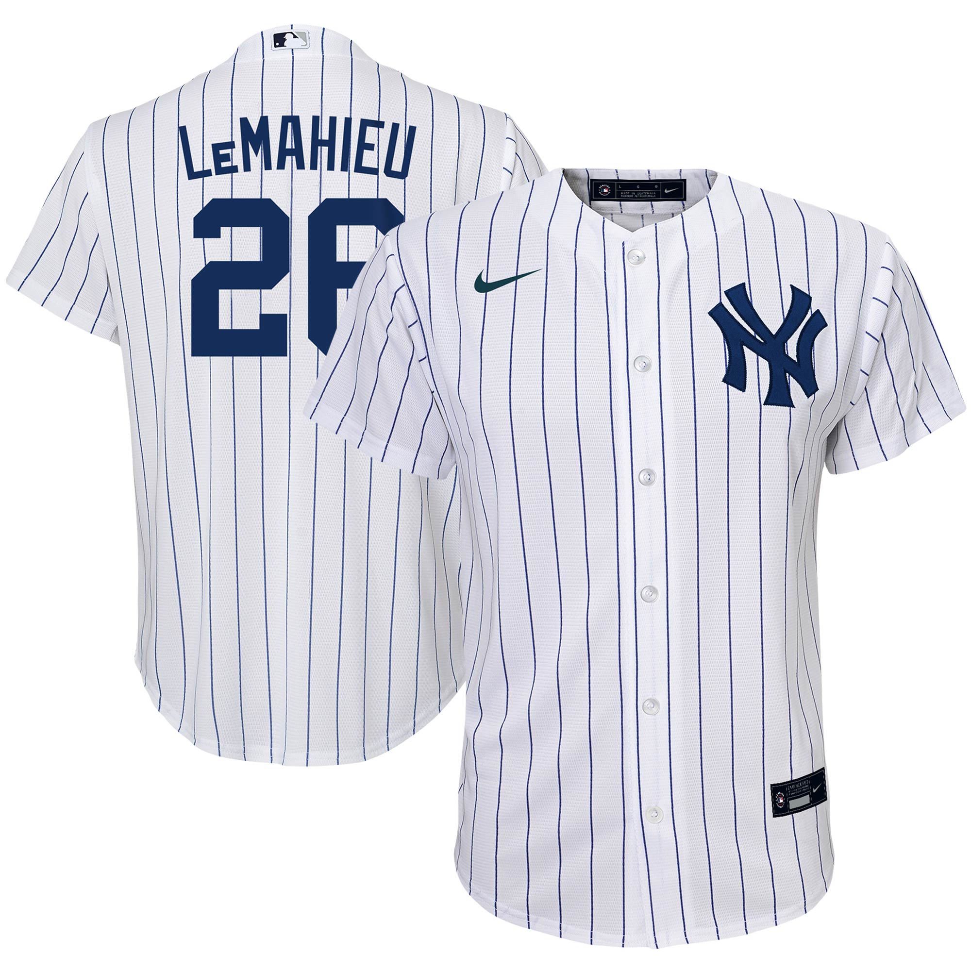 Youth New York Yankees DJ LeMahieu White Alternate Player Jersey