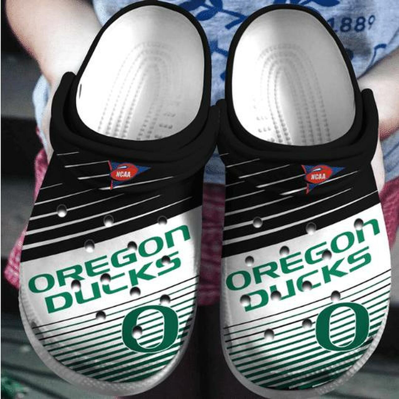 Oregon Ducks Football Crocs Crocband Clog Comfortable Water Shoes ...