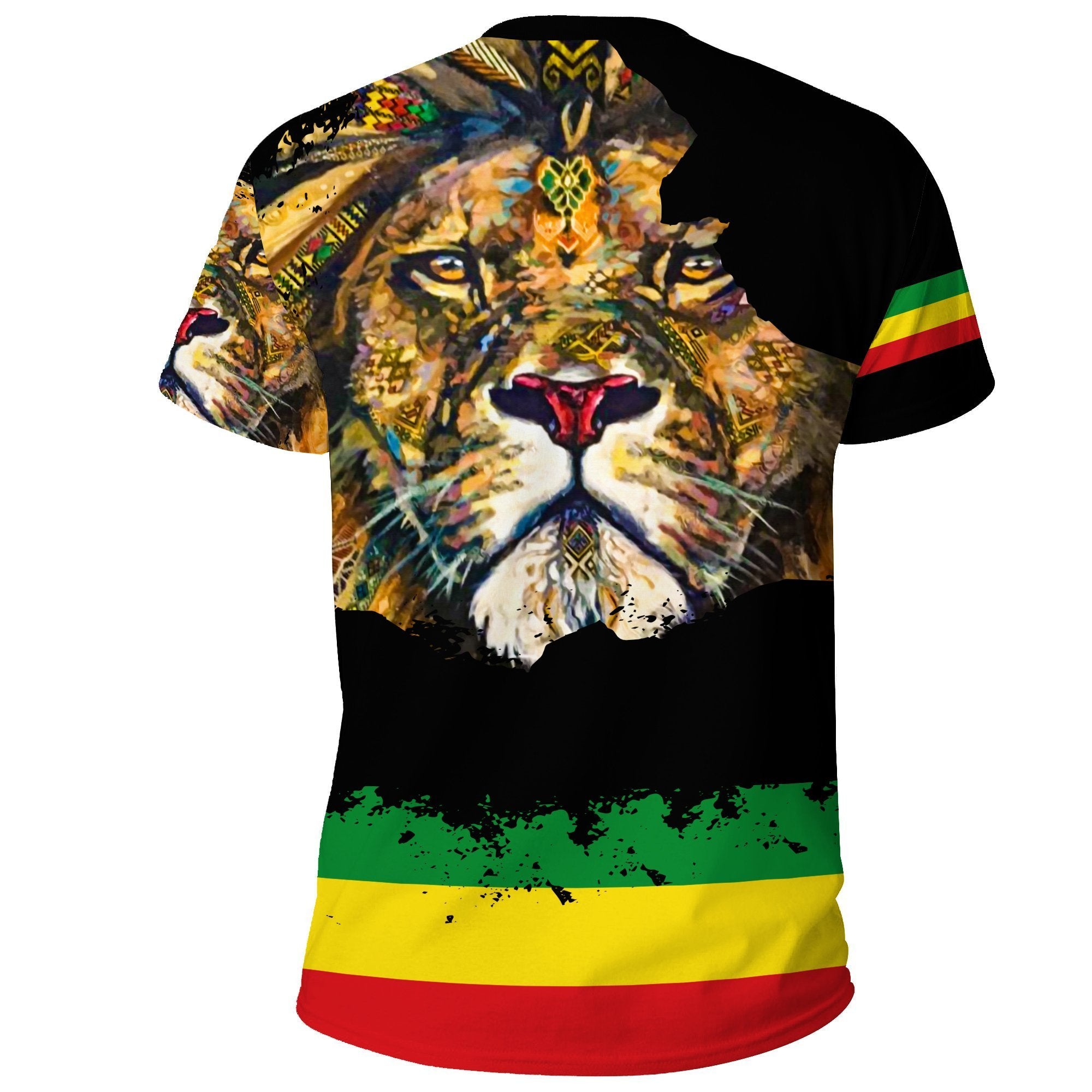 Ethiopia T-Shirt, Ethiopia Lion Addis Ababa Flag - Black Queen