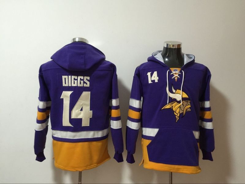 Buffalo Bills Stefon Diggs #14 NFL 2020 Purple Hoodie Jersey