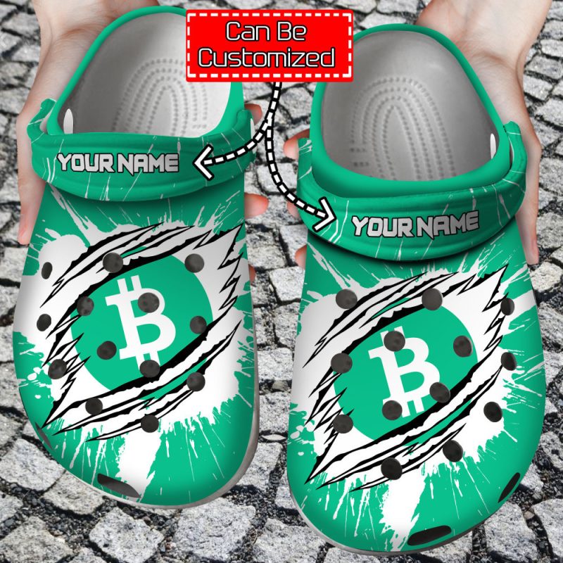 Crypto – Personalized Bch Coin Ripped Through Clog Shoes For Men And Women