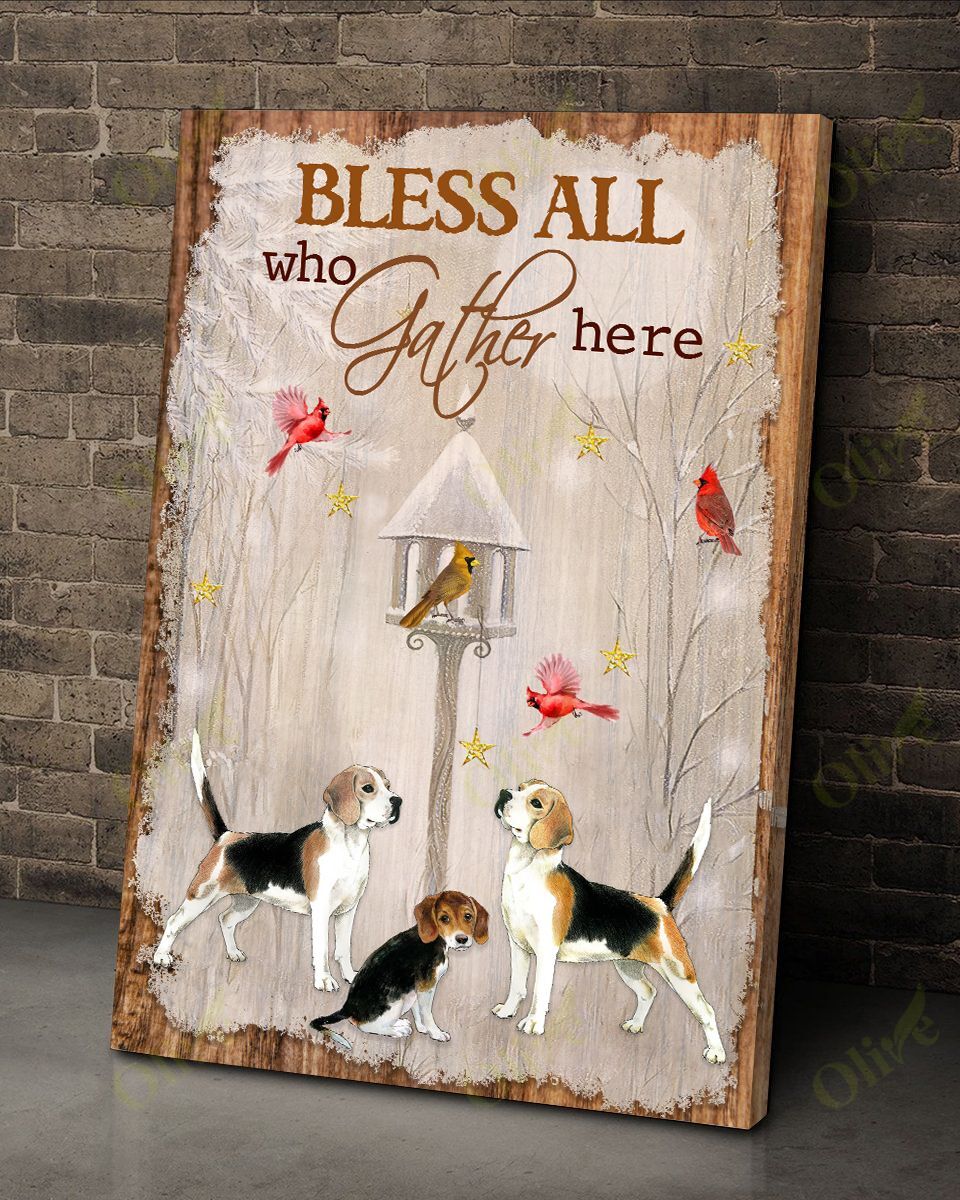 Beagle – Bless You Canvas Wall Art Home Decor