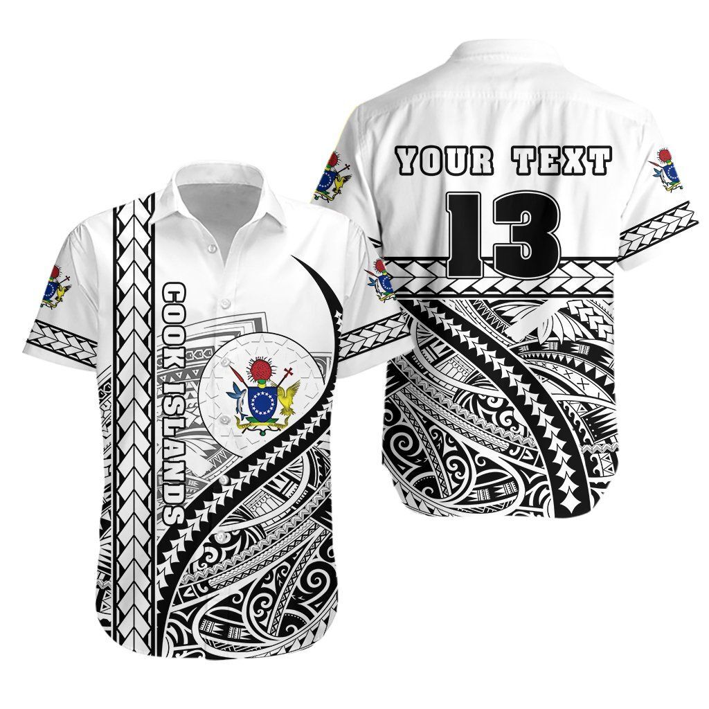 Cook Islands Rugby Hawaiian Shirt Simple – Custom Text And Number K13