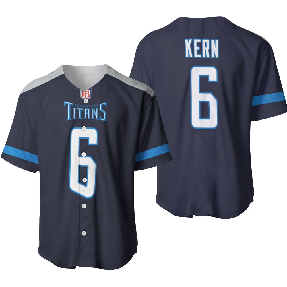 Tennessee Titans Brett Kern #6 Great Player NFL American Football Team New Game Navy 2019 3D Designed Allover Gift For Titans Fans Baseball Jersey