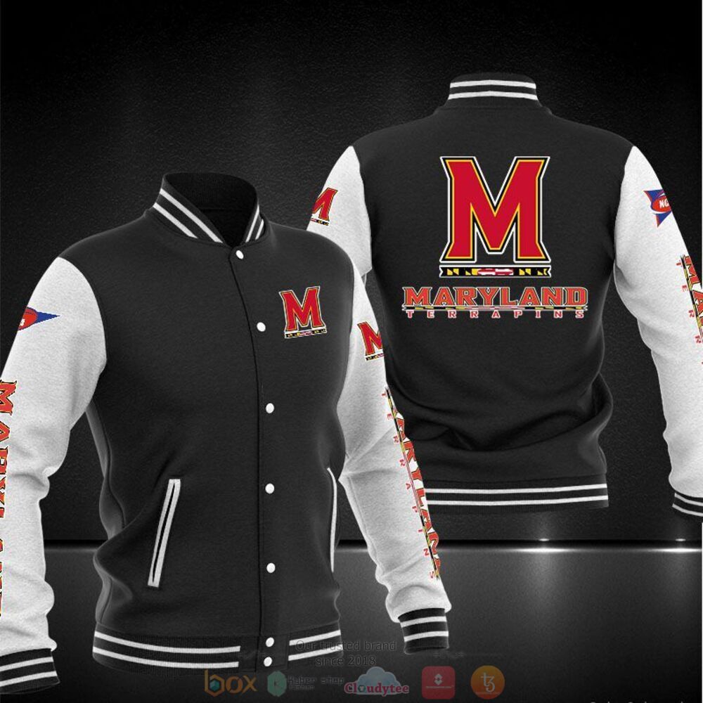 Maryland Terrapins Black Baseball Jacket