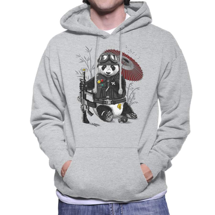 Panda Militar Men’s Hooded Sweatshirt