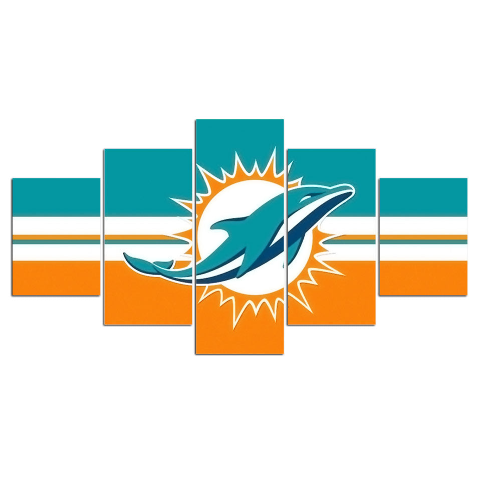 Miami Dolphins Wall Art Cool Logo Canvas Print