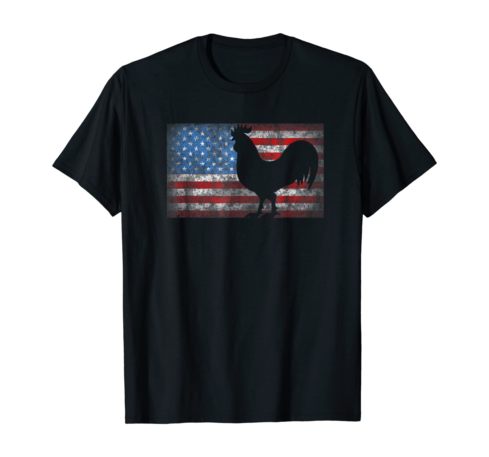 American Flag Rooster Chicken Shirt 4Th Of July Animal Gift