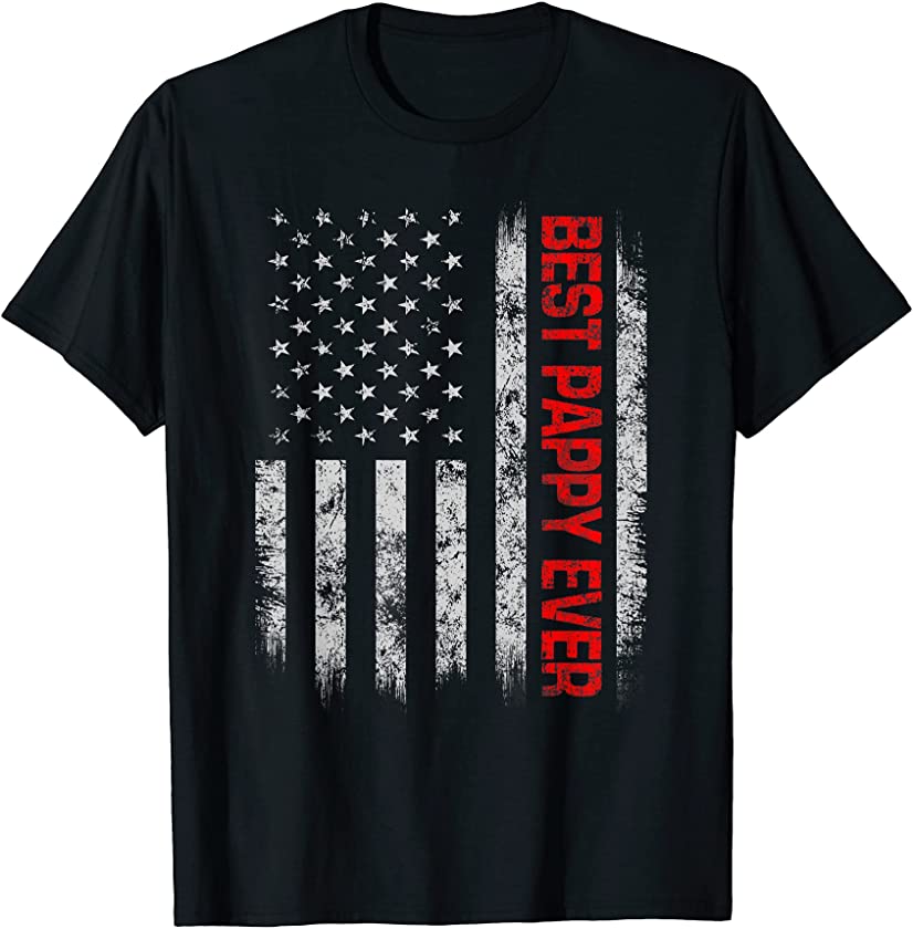 Best Pappy Ever Vintage American Flag Father’s Day Christmas T-Shirt