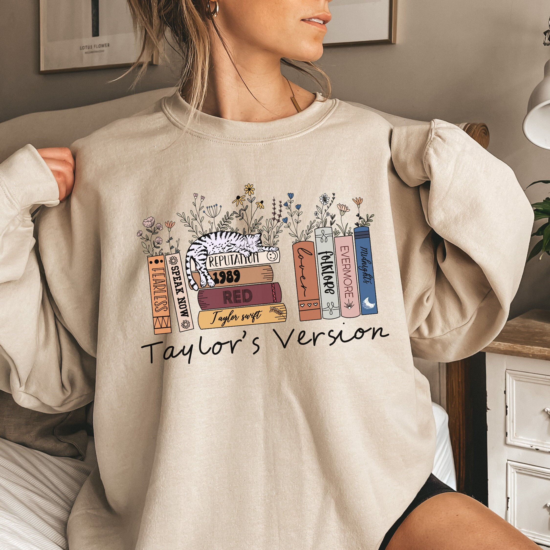 Taylor’s Version Albums As Books Sweatshirt, Taylor Swift Shirt, Taylor Swift, Taylor Swift Merch, Taylor Swift Concert Shirt, Taylor Swift