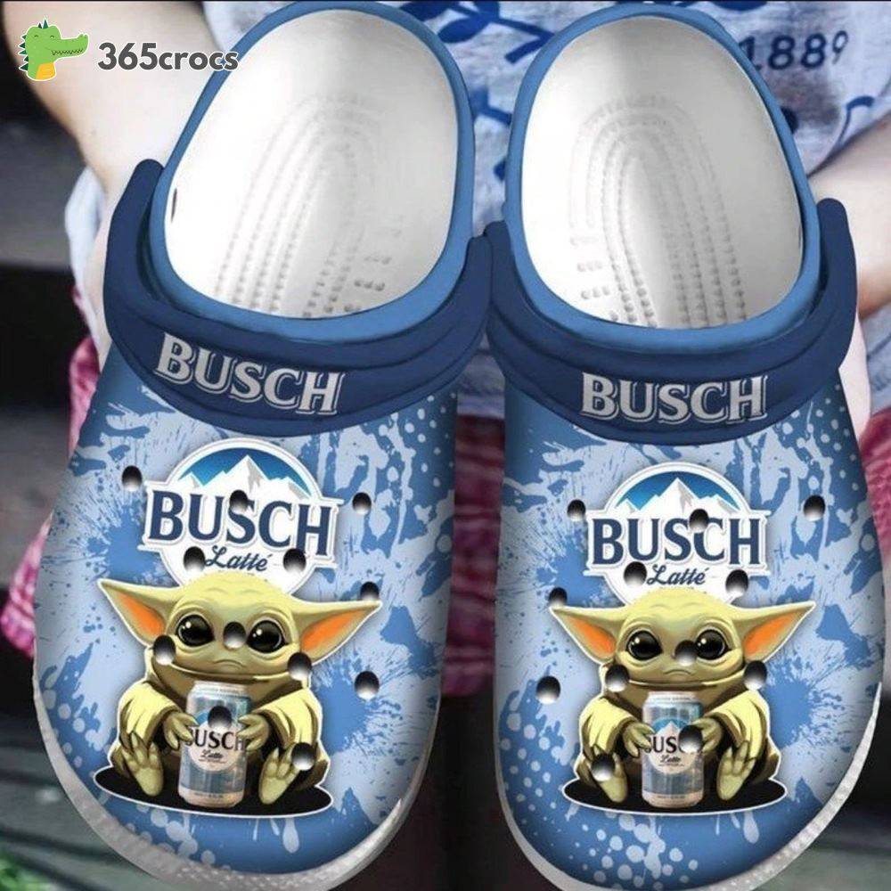 Baby Yoda Star Wars Disney Busch Latte Adults Crocss Clog Shoes