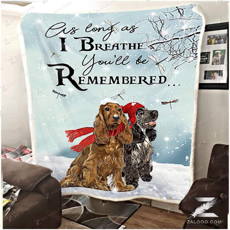 Zalooo – Fleece Blanket – POODLE – As long as I breathe