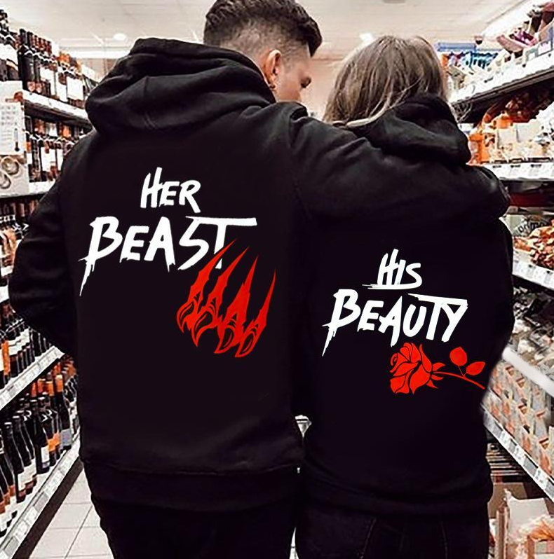 Her Beast & His Beauty Hoodie For Matching Couple – Sothwarm