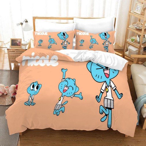 The Amazing World Of Gumball 14 Duvet Cover Pillowcase Home Decor 3D Bedding Set