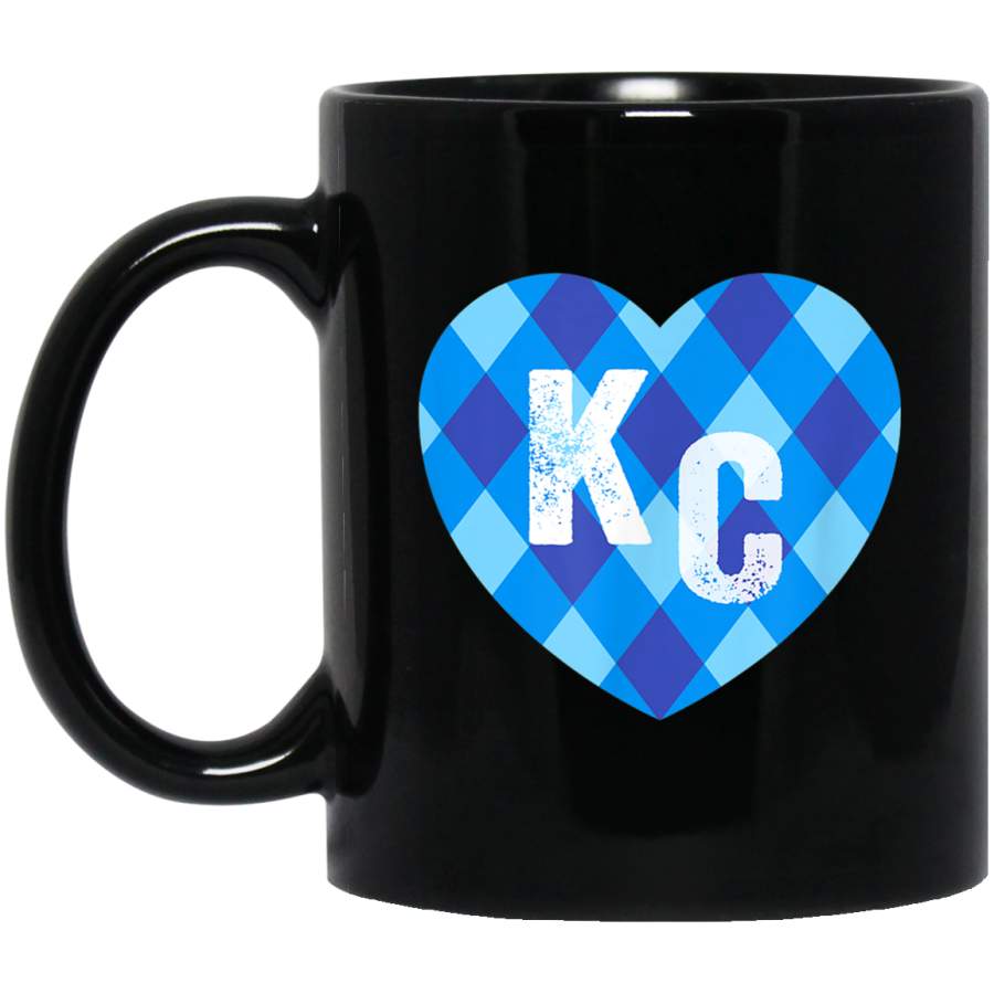 Hearts KC Royal Blue Kansas City Powder blue I Love Kc Heart Mug