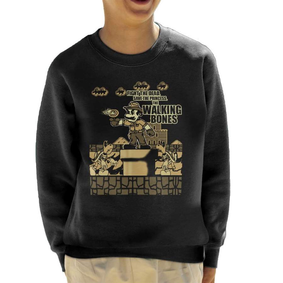 Super Mario Walking Dead Mix Kid’s Sweatshirt