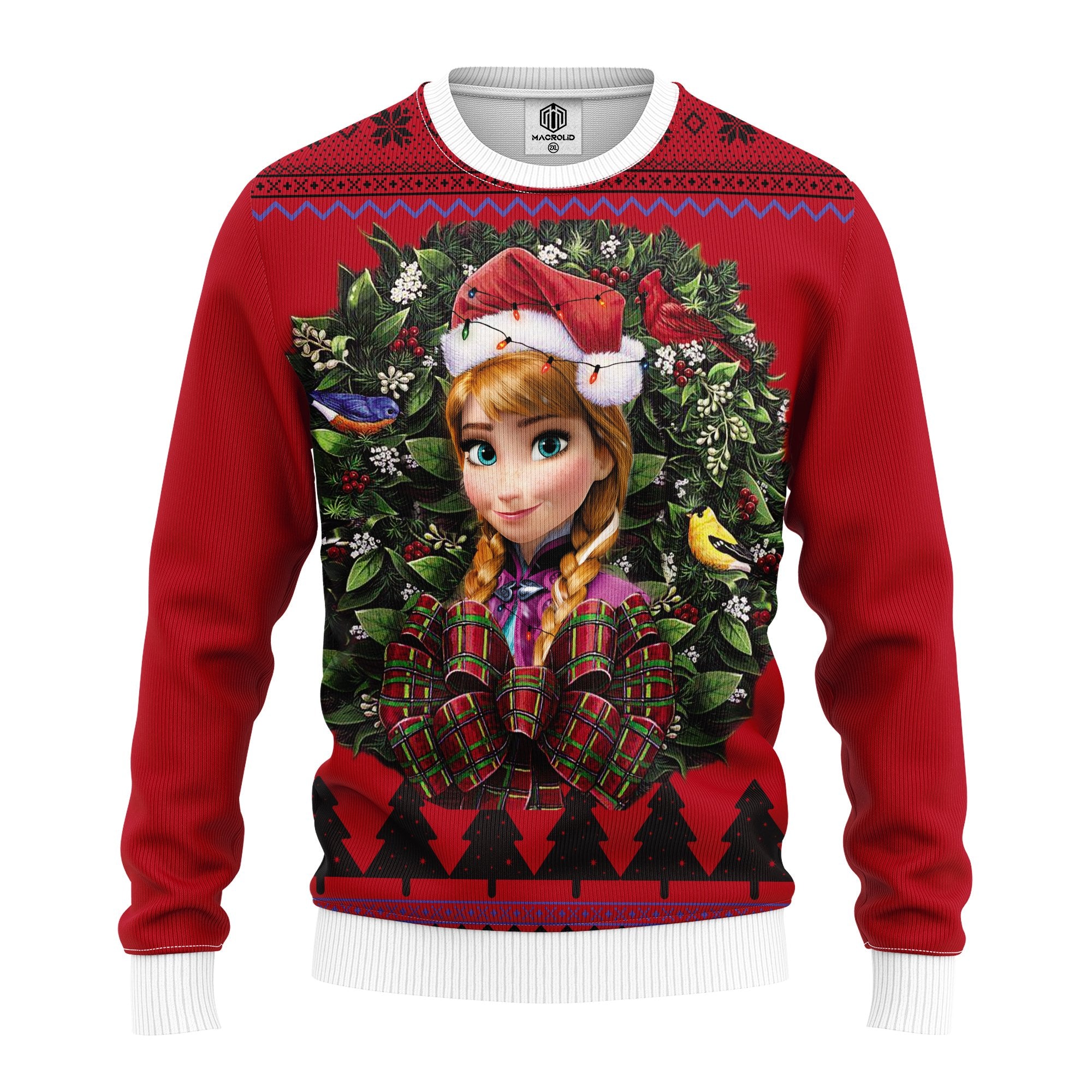 Anna Frozen Princess Noel Mc Ugly Christmas Sweater Thanksgiving Gift