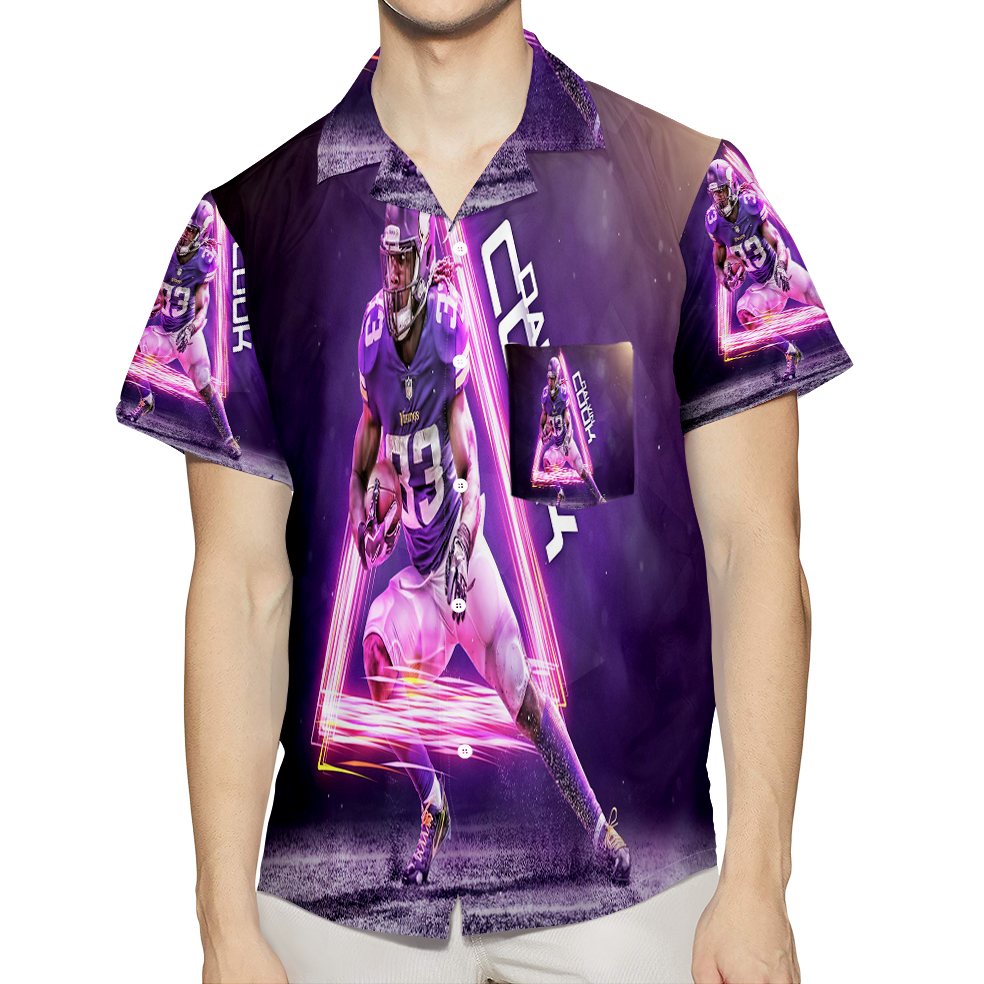 Minnesota Vikings Dalvin Cook 33 3D All Over Print Summer Beach Hawaiian Shirt With Pocket