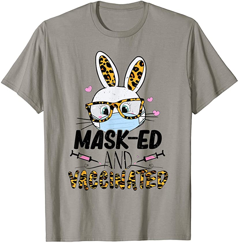 Tu Happy Easter Day Bunny Leopard Glass Boys Girls Gift T-Shirt