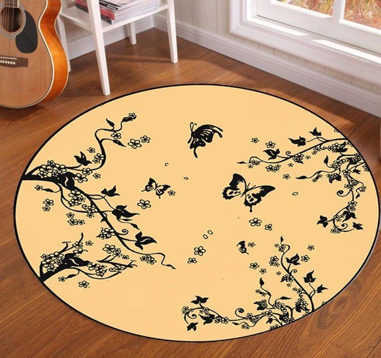 Butterfly GE1758 Round Rug  CYSI2907