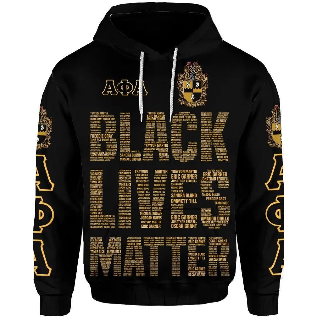 Fraternity Hoodie – Alpha Phi Alpha Fraternity Black Lives Matter Hoodie