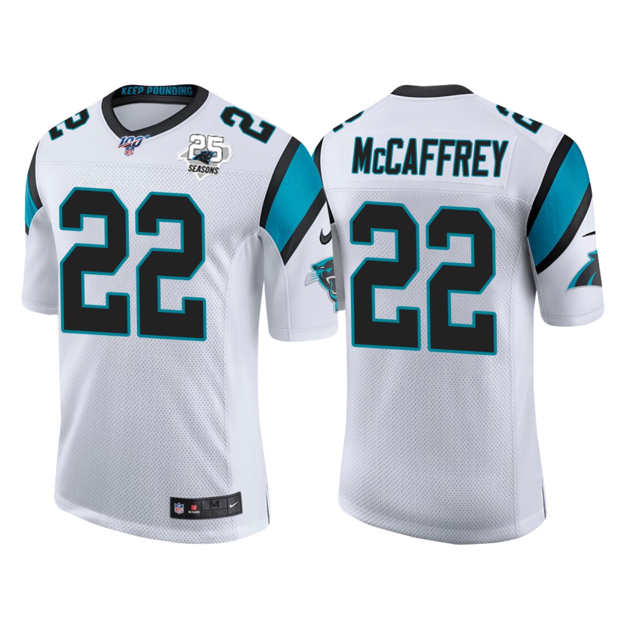 Carolina Panthers 25th Anniversary Christian Mccaffrey White Vapor Limited Jersey