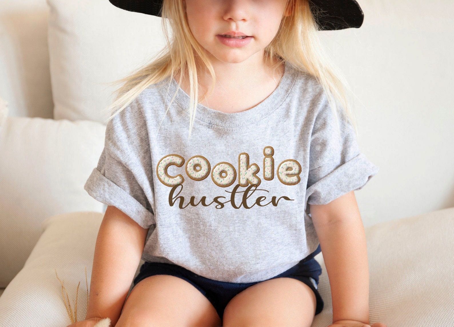 Cookie Hustler Kids Children Cookie Dealer Shirt T-shirt, Scout Cookies Scout Shirts Troop Tshirt