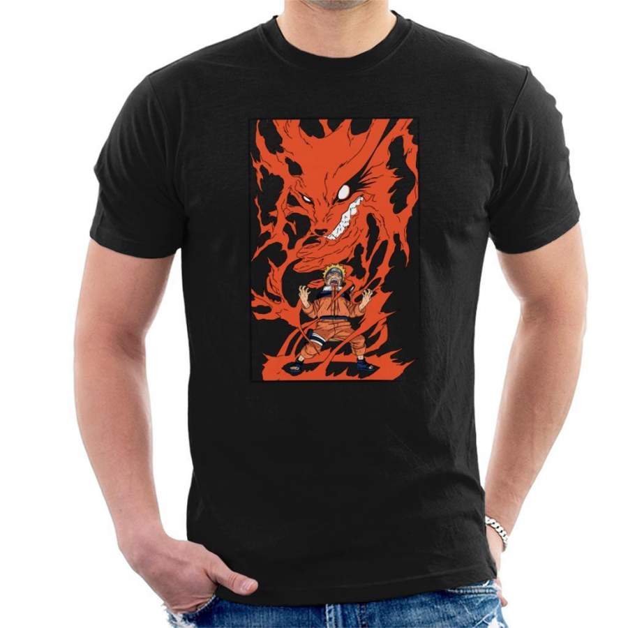 Naruto Nine Tailed Fox Rage Men’s T-Shirt