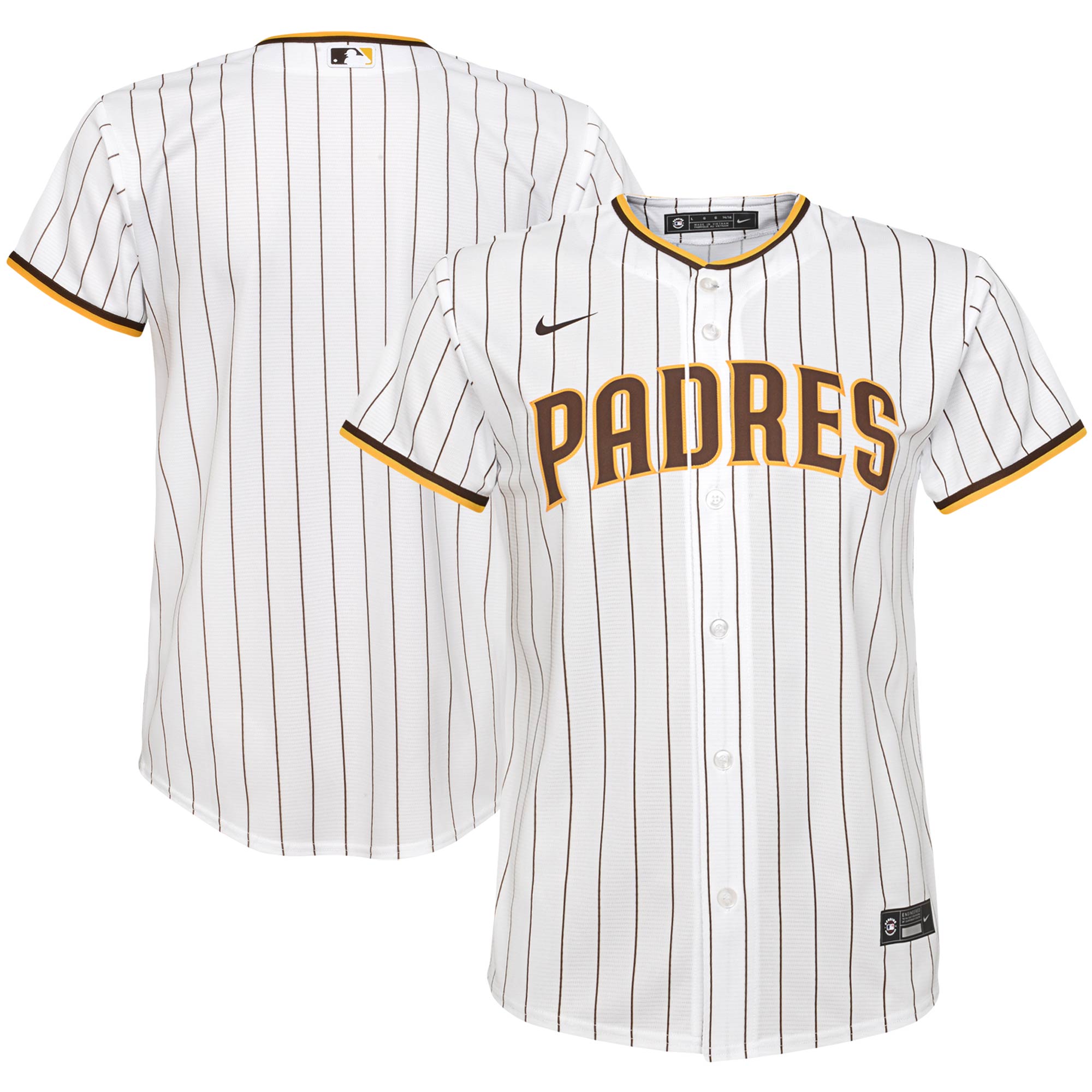 San Diego Padres Youth Home Replica Team Jersey – White