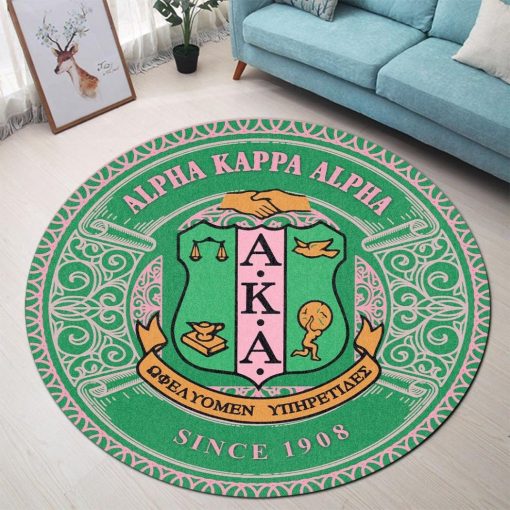 Alpha Kappa Alpha Round Carpet All Over Print