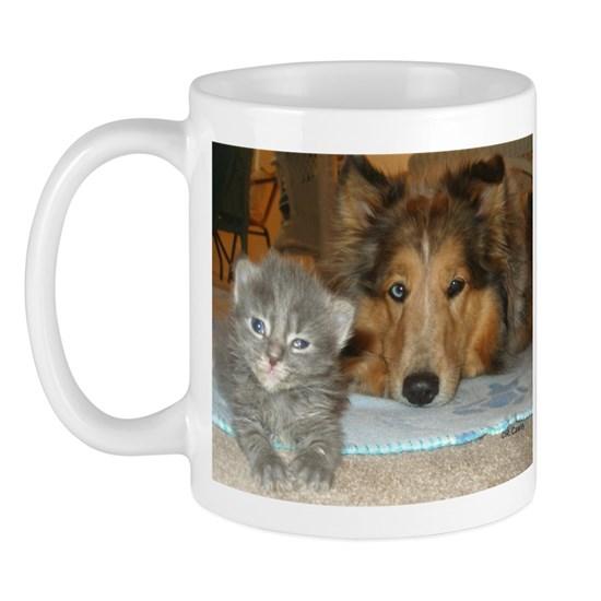 Sheltie & Kitten Mug