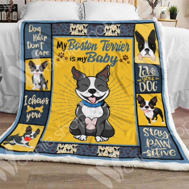 Boston Terrier Dog Sherpa Blanket OCT2503 70O49