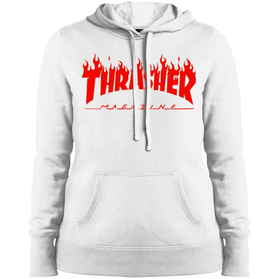 Thrasher Magazine – Skateboarding – Red Design Ladies Pullover Hoodie