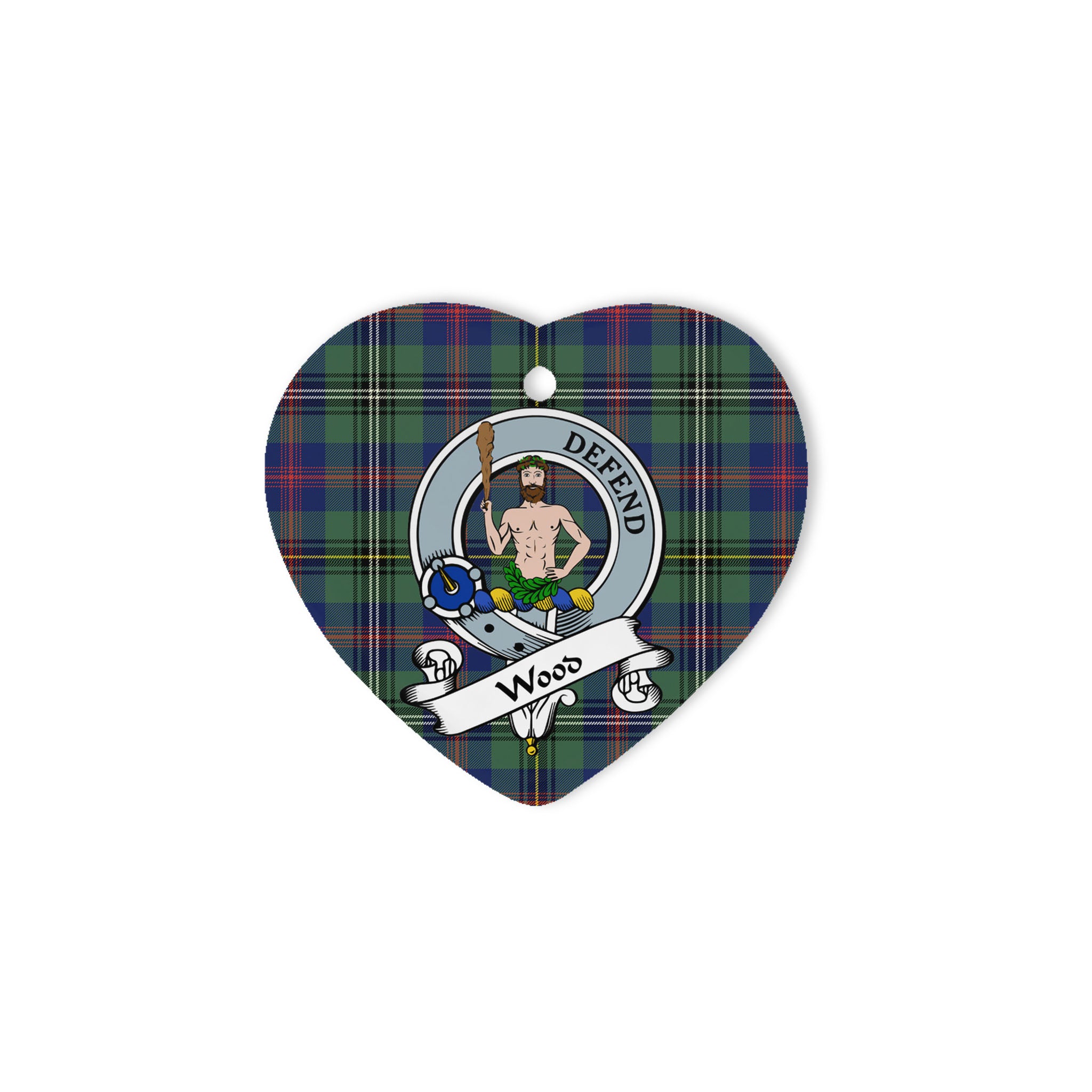 Wood Scottish Clan Badge Plaid Ornament Gift. Christmas Tree Ornament Wood Clan Tartan Ornament Great Christmas Ornaments Gift Heart Ornament