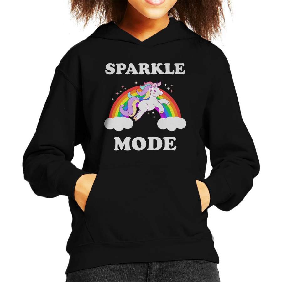 Unicorn Sparkle Mode Kid’s Hooded Sweatshirt