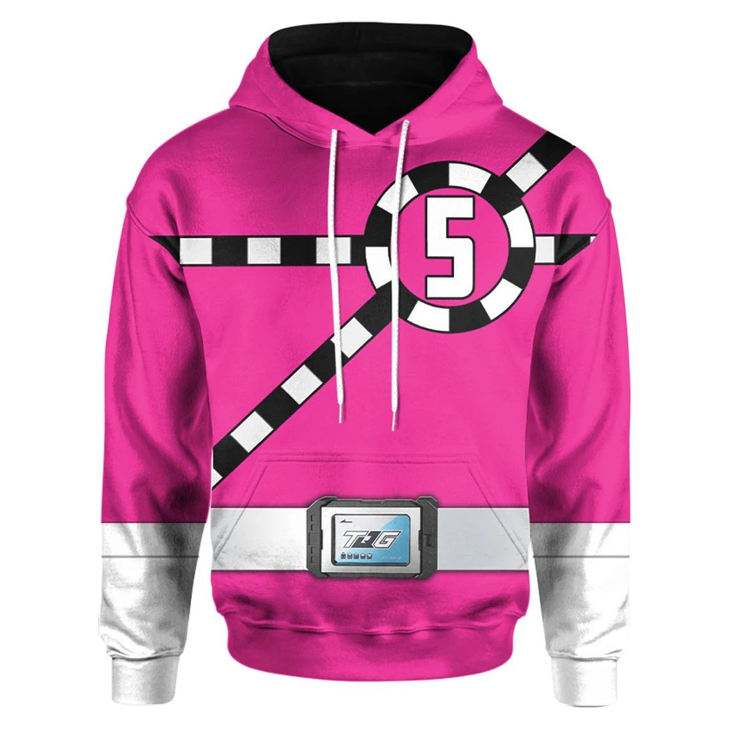 3D Ressha Sentai Toqger Toq 5Gou Pink Custom Hoodie