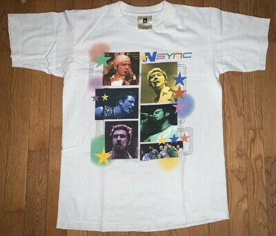 Vintage Nsync 2000 North American Tour Winterland Shirt Sz M Double Sided 4366