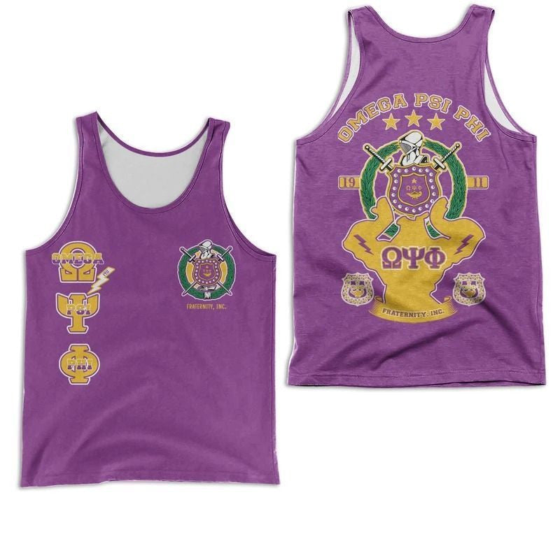 Fraternity Tank Top – Blade Omega Psi Phi Thunder Tank Top