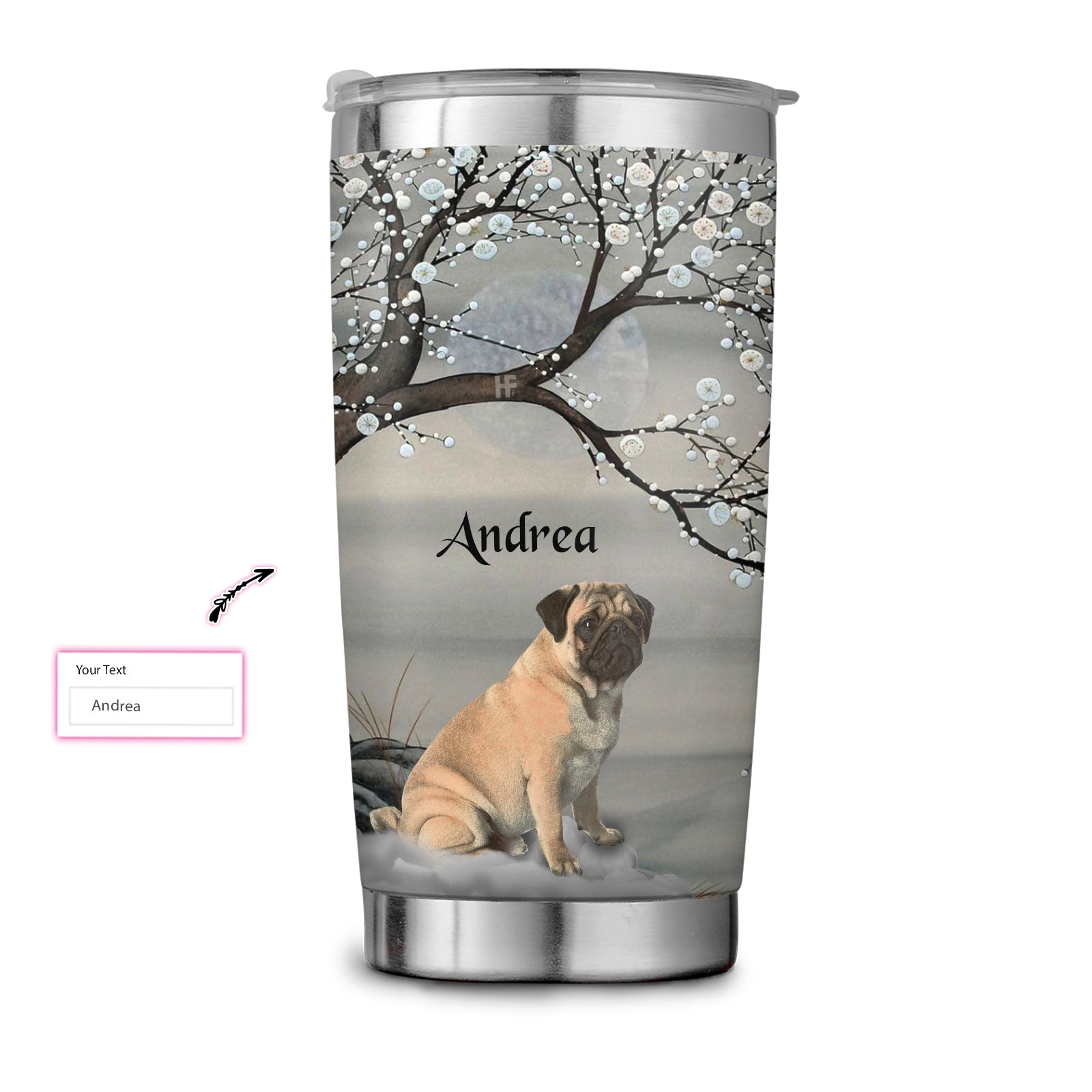 I Know I’M Just A Pug Dog Winter Custom Stainless Steel Tumbler, Personalized Stainless Steel Cup With Lid